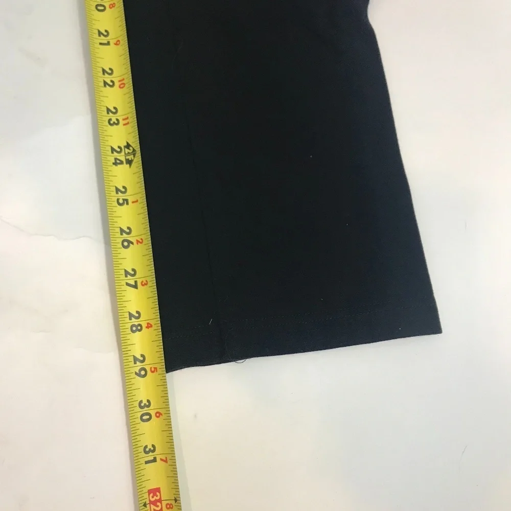 Laura Ashley Black Ponte Stretchy Knit Straight Leg Pant